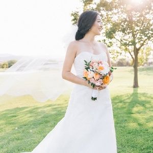 Beautifully Beaded and laced A Line Wedding Gown